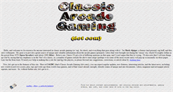 Desktop Screenshot of classicarcadegaming.com