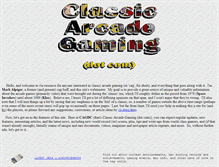 Tablet Screenshot of classicarcadegaming.com